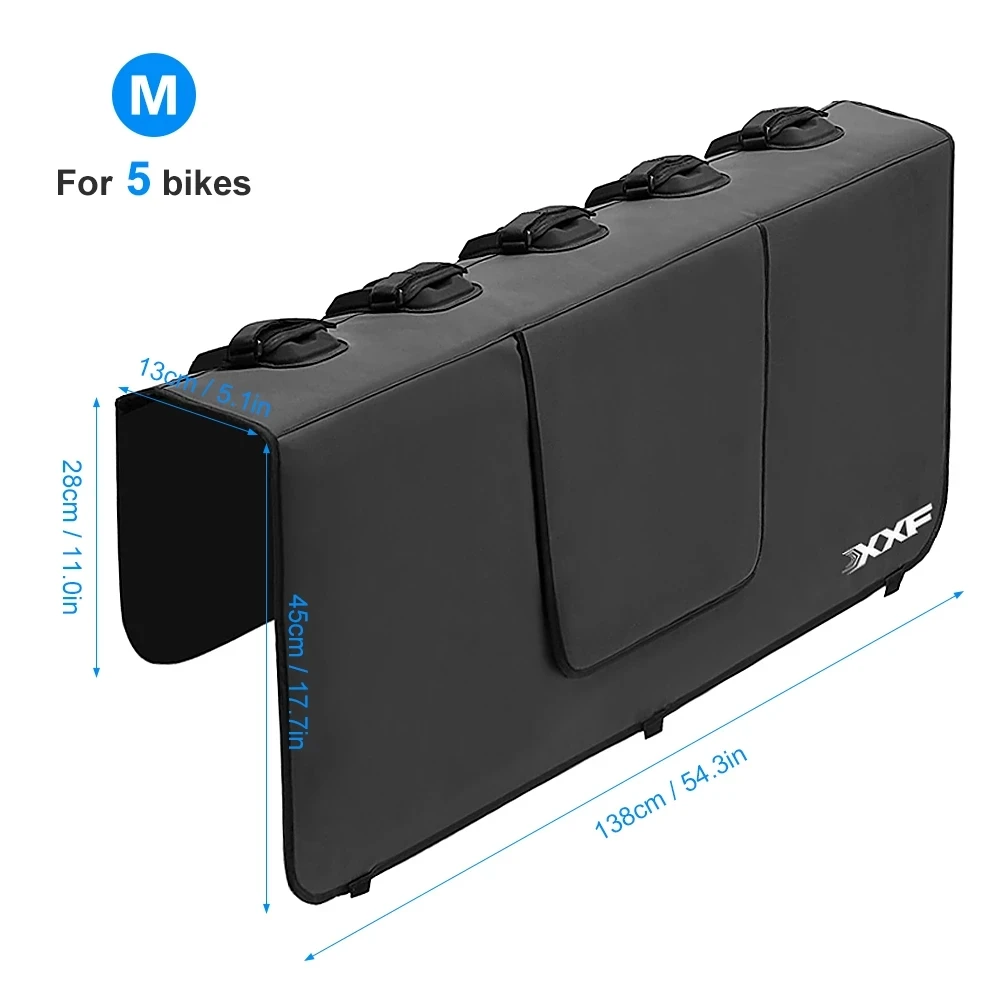 

Factory Tailgate Bike Pads Bicycle Rack Cover for Pickup Truck For Mountain Bikes 5 Bikes