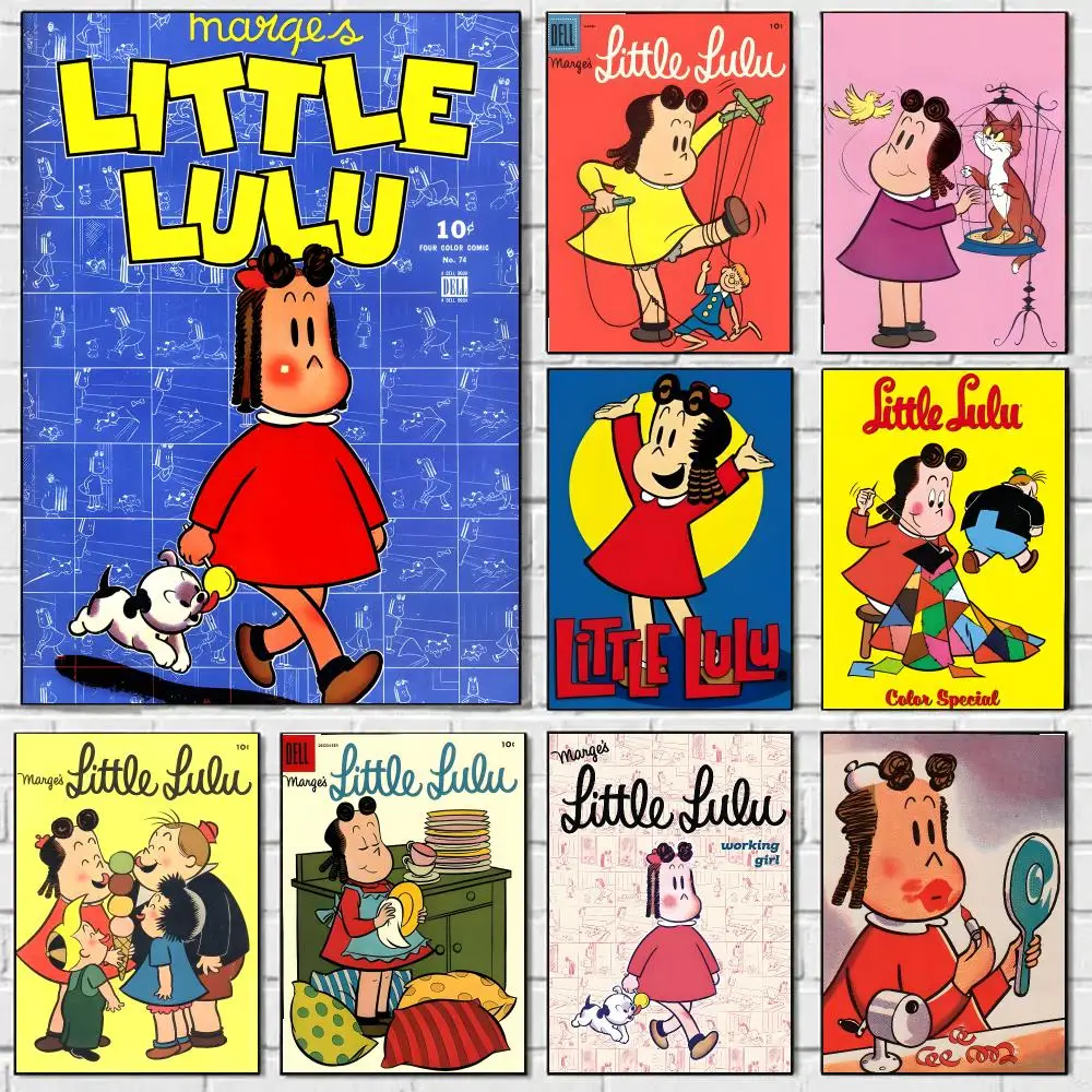 The Little Lulu Poster Prints Wall Art Pictures For Modern Bedroom Game Room Home Aesthetic Room Deco
