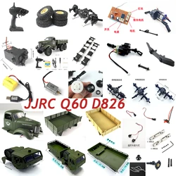 JJRC Q60 D826 RC camion militare completo assemblaggio fai da te veicolo telecomandato modificato pezzi di ricambio originali generali