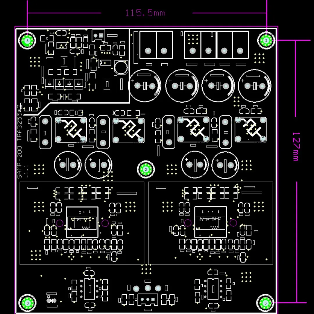 Imagem -05 - Placa Dupla do Amplificador do Poder Superior do Núcleo Canais Samp200 Tpa3255 600w Mais 600w