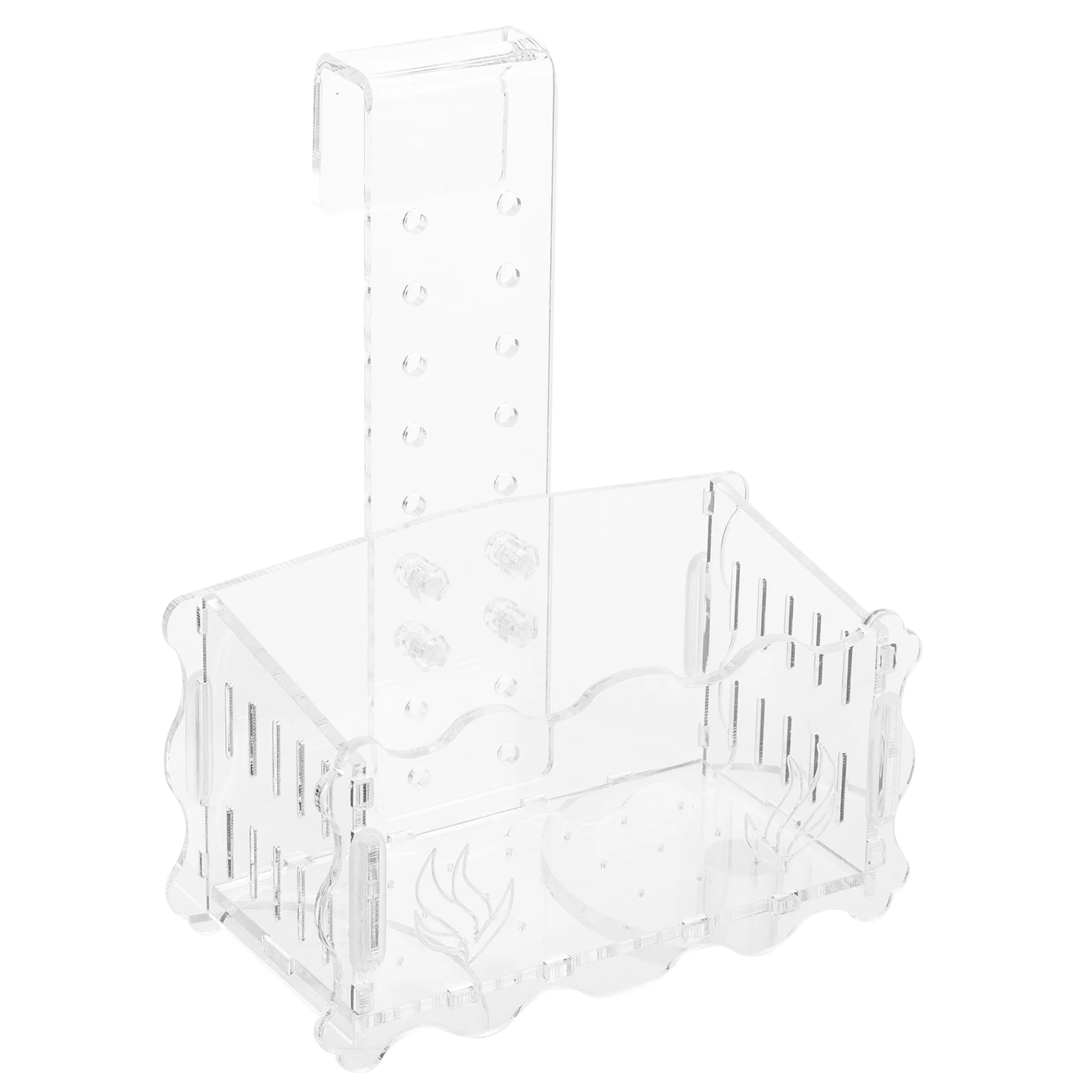 

Aquatic Plant Pot Holder Hanging Planter Fish Tank Decor Clear Acrylic Suction Cup Reusable Water Plant Basin Breeding Oxygen