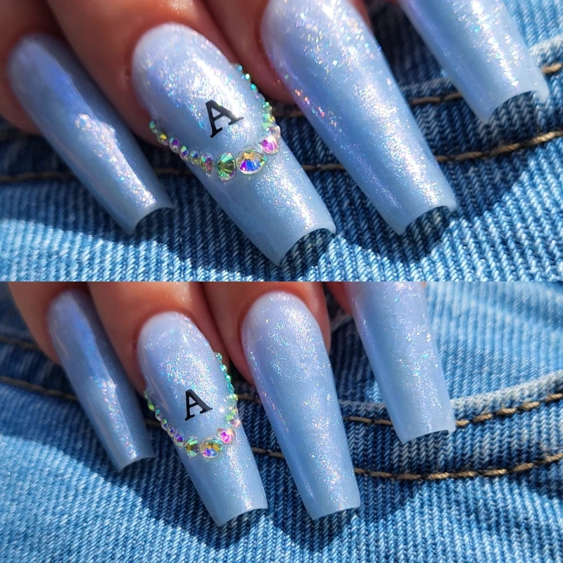 MSAHRE 50g Blu Shimmer Gel Estensione delle unghie French White Cover Builder Gel per unghie per l'estensione delle unghie Gel duro spesso autolivellante