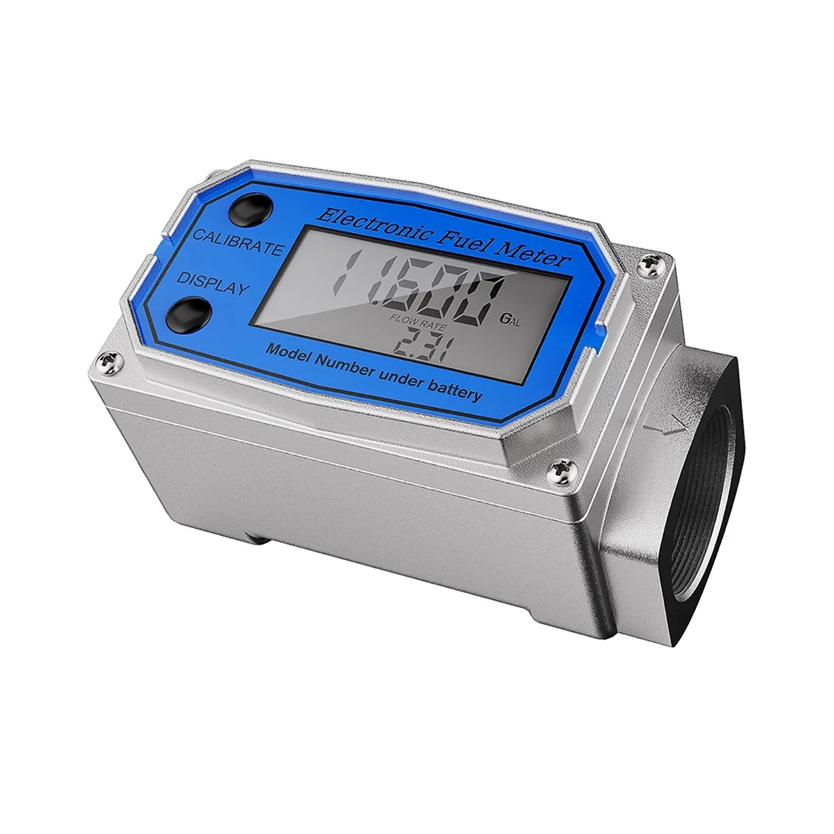 Flow Meter 3/4 Inches - Waterproof GPI Digital Flow Meter Aluminum Alloy Engineered - Fuel Meter Features Auto on & Off