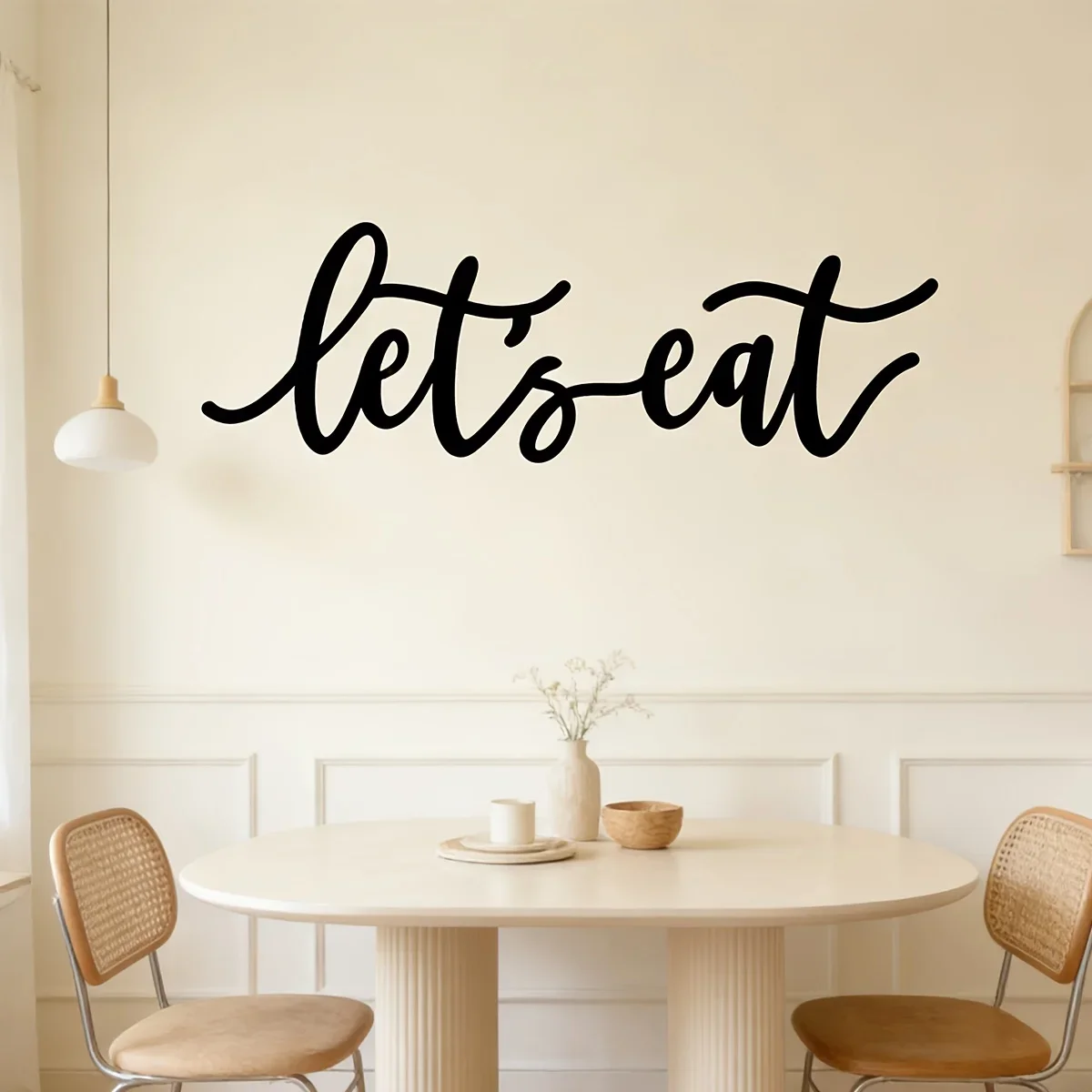 CIFBUY Letrero Metálico con la Frase "Comamos Juntos", Decoración de Pared de Hierro Rústico Vintage para Cocina o Comedor, Regalo de Inauguración de Casa