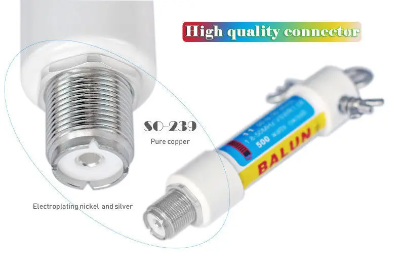 Imagem -06 - Prova Dágua 500w 1:1 hf Balun 1.8mhz 50mhz para Rádio Ham Antena de Ondas Curtas Balun Conversor de Impedância de Onda Curta à