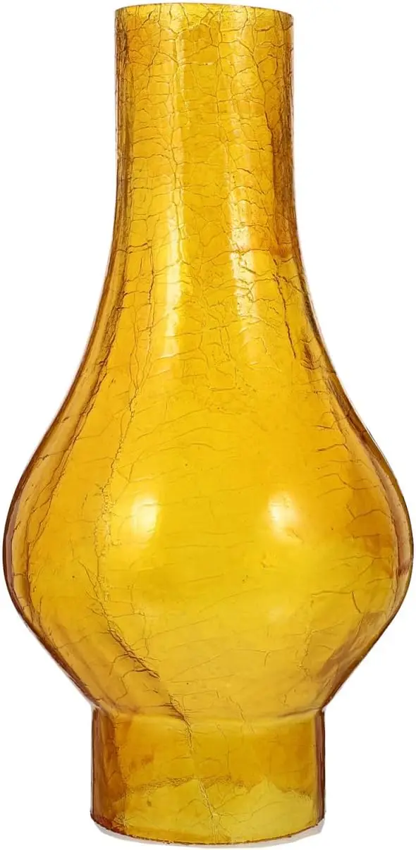 

Стеклянный плафон для масляной лампы, сменный, высокий, прозрачный, с гофрированным верхом, для керосиновой лампы, колпак для масляной лампы