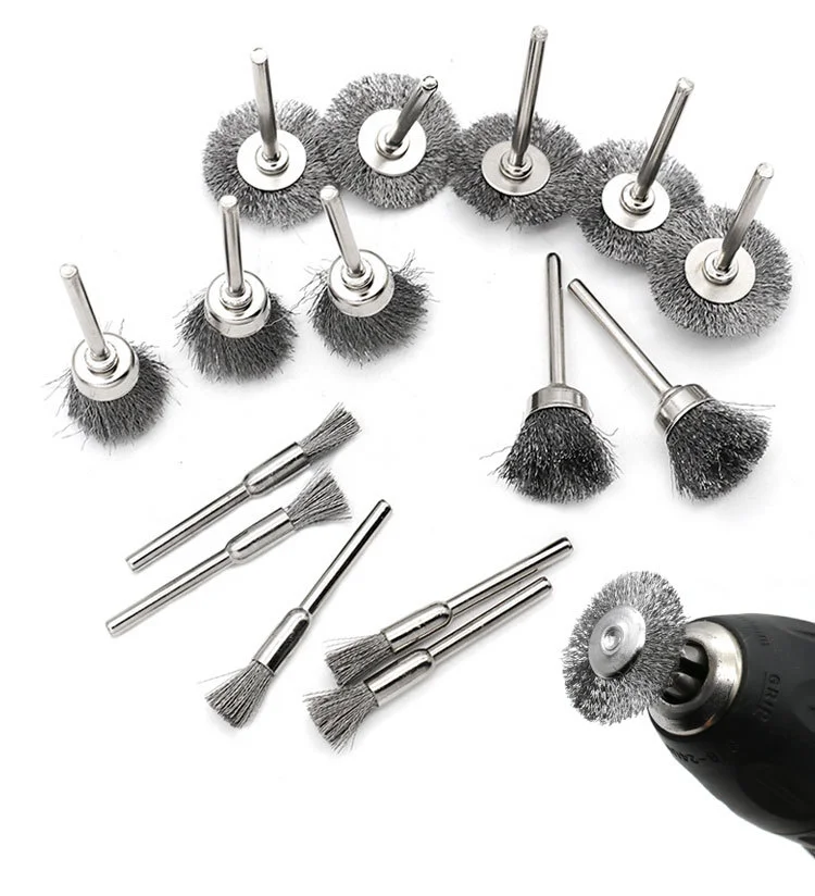 1 set Wire brush polishing cleaning rust removal brush metal mold deburring electric grinding