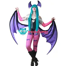 Morrigan Aensland Cosplay Costume with Wings #4