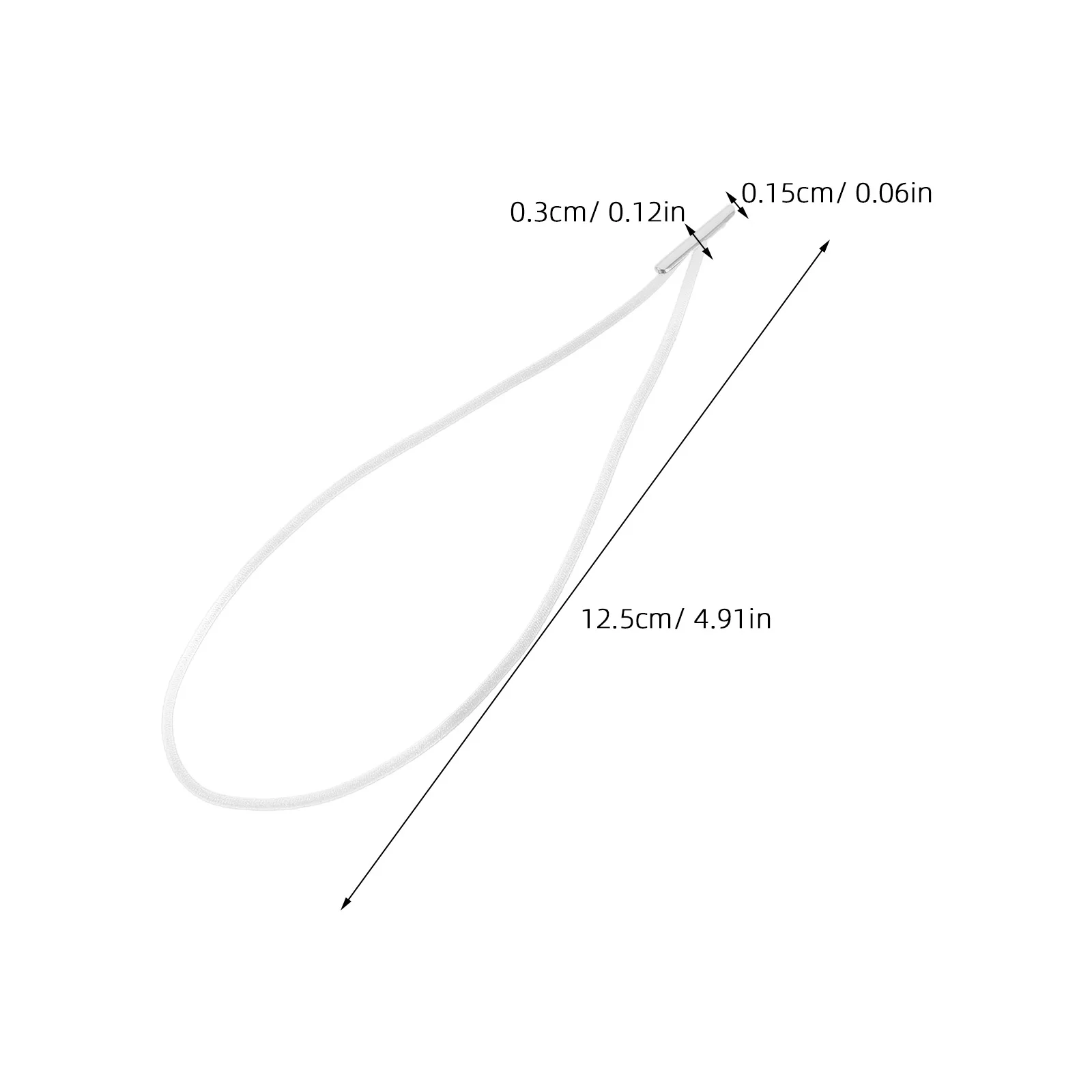 100 قطعة الحبل المرن قفل معدني 4.9 1.5 مللي متر حبل مطاطي الفرقة كتاب ملزمة القائمة يغطي شارات المشاريع الحرفية قناع ذاتي الصنع #5