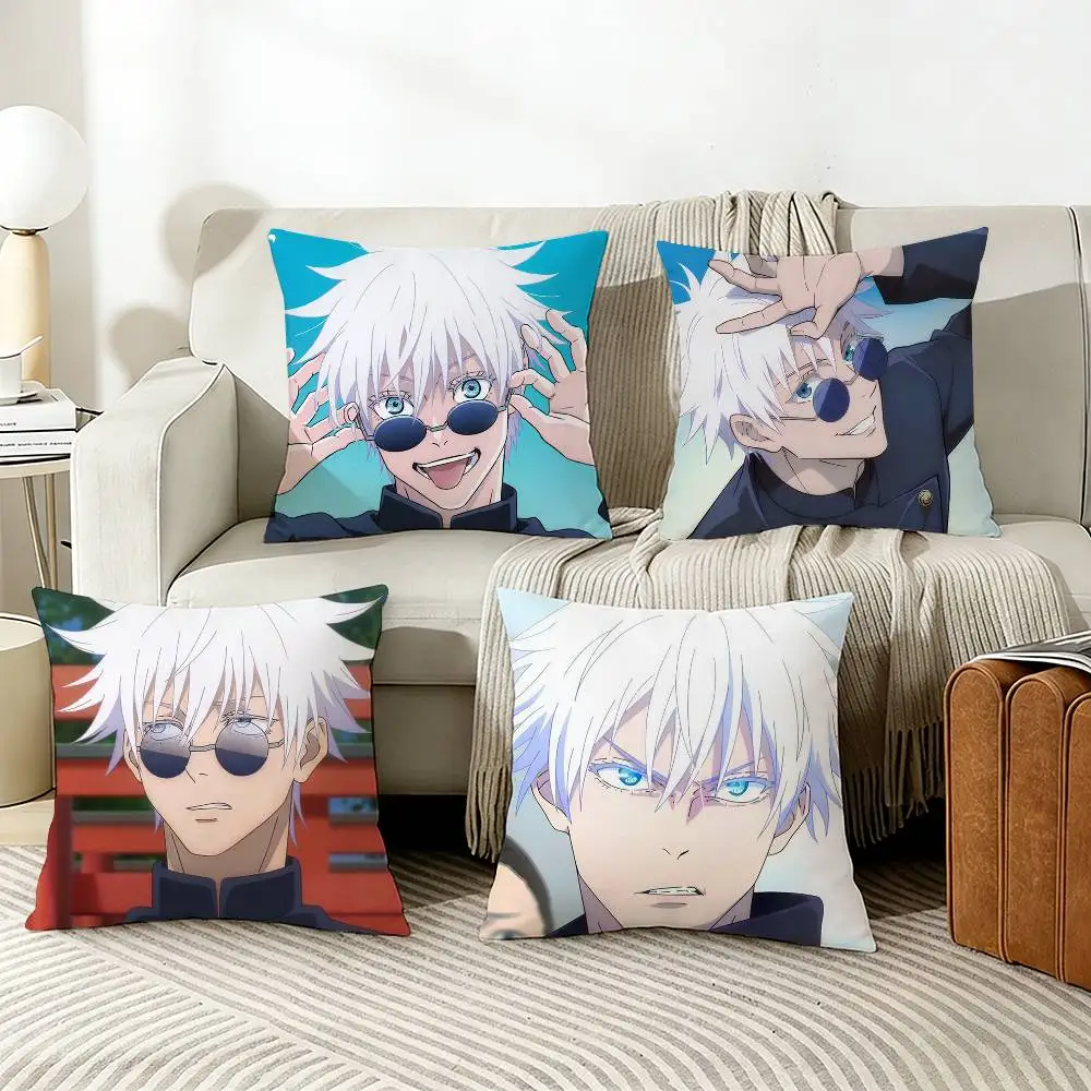 

S-Satoru G-Gojo J-Jujutsu K-Kaisen Pillow Case Living Room Sofa Cushion Cover Suitable For Home Bedroom Room Decoration