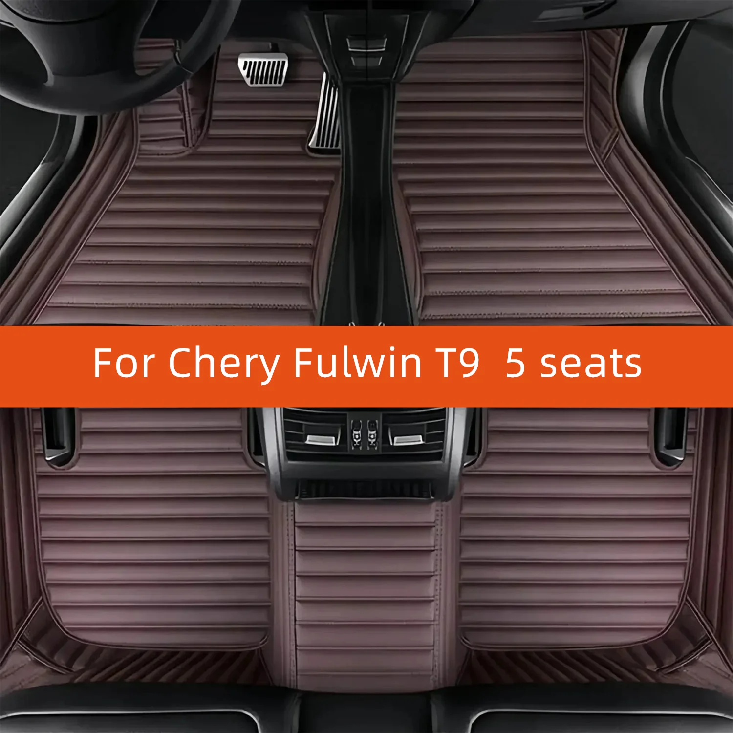 

Custom Leather Car Floor Mat For Chery Fulwin T9 5 seats 2024 2025 2026 2027 Car Mat Interior Accessories