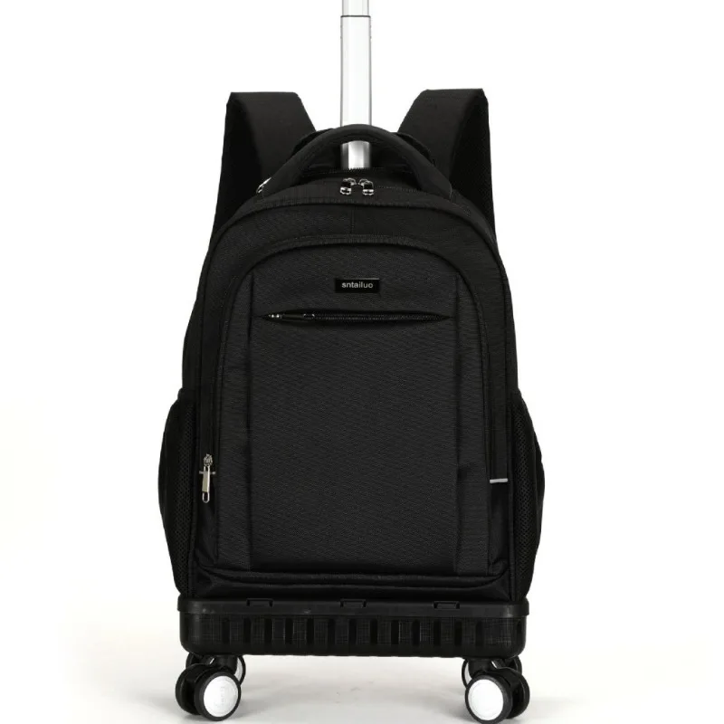 الرجال السفر حقيبة ظهر بعجلات المتداول الأمتعة على ظهره حقيبة العربة مع عجلات الأعمال عجلات على ظهره المقصورة تحمل على الأمتعة