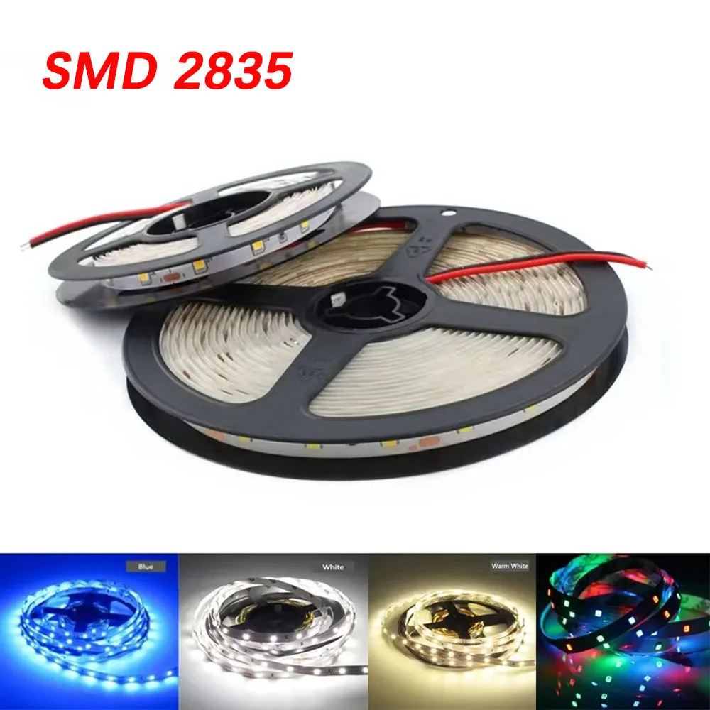 DC 12V LED Strip Light 2835 Waterproof Strip 5M 60LED/M RGB Warm White Strip Tape Lamp Diode Flexible TV Backlight