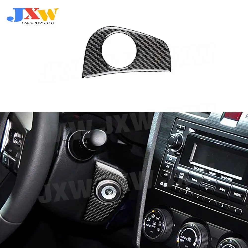 

Carbon Fiber Car Key Hole Start Switch Button Trim Frame Cover Sticker For Subaru Forester XV Crosstrek WRX STI 2015-2019 LHD