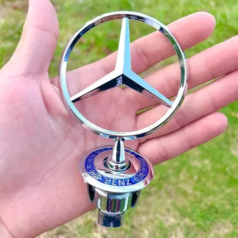 메르세데스 벤츠 프론트 후드 보닛 헤드 GLA GLB GLC GLE E200 E260 E300 자동차 배지 엠블럼 액세서리용 44mm 57mm 74mm 금속 1개
