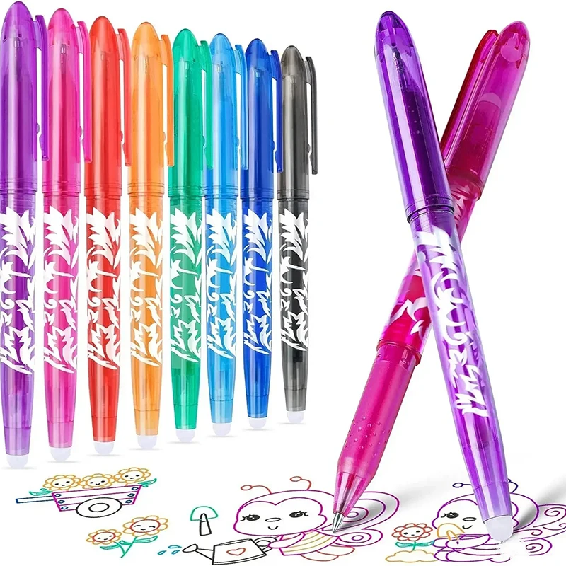 Kawaii Pilot, löschbare Gelstifte, Tinten in verschiedenen Farben, feine Spitze 0,5 mm, Packung mit 12/8 Stück – Detail 2