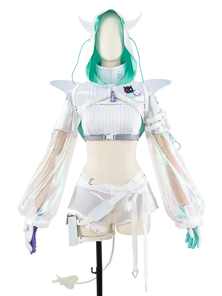 Tokoyami Towa Cosplay Costume pour femme, Vtuber Hololive, tenue trempée de peau, robe Lolita, uniforme sexy, olympiques de fête d'Halloween, nouveau