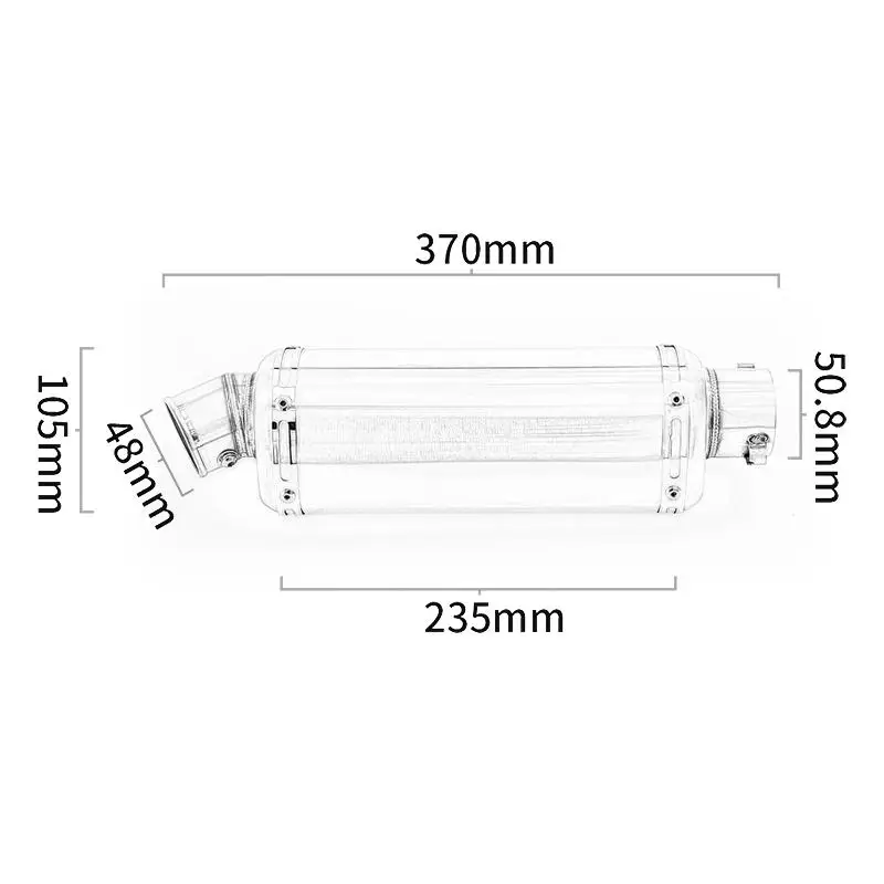 38-51mm uniwersalny motocykl wydechowy tłumik z DB zabójca 310/370/440mm rura wydechowa ze stali nierdzewnej dla BMW Yamaha Kawasaki