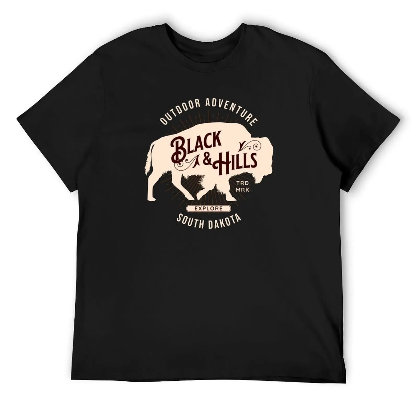 Copy of Cool Bison Buffalo Western Black Hills Sturgis Old West South Dakota T-Shirt for a boy quick-drying men t shirt