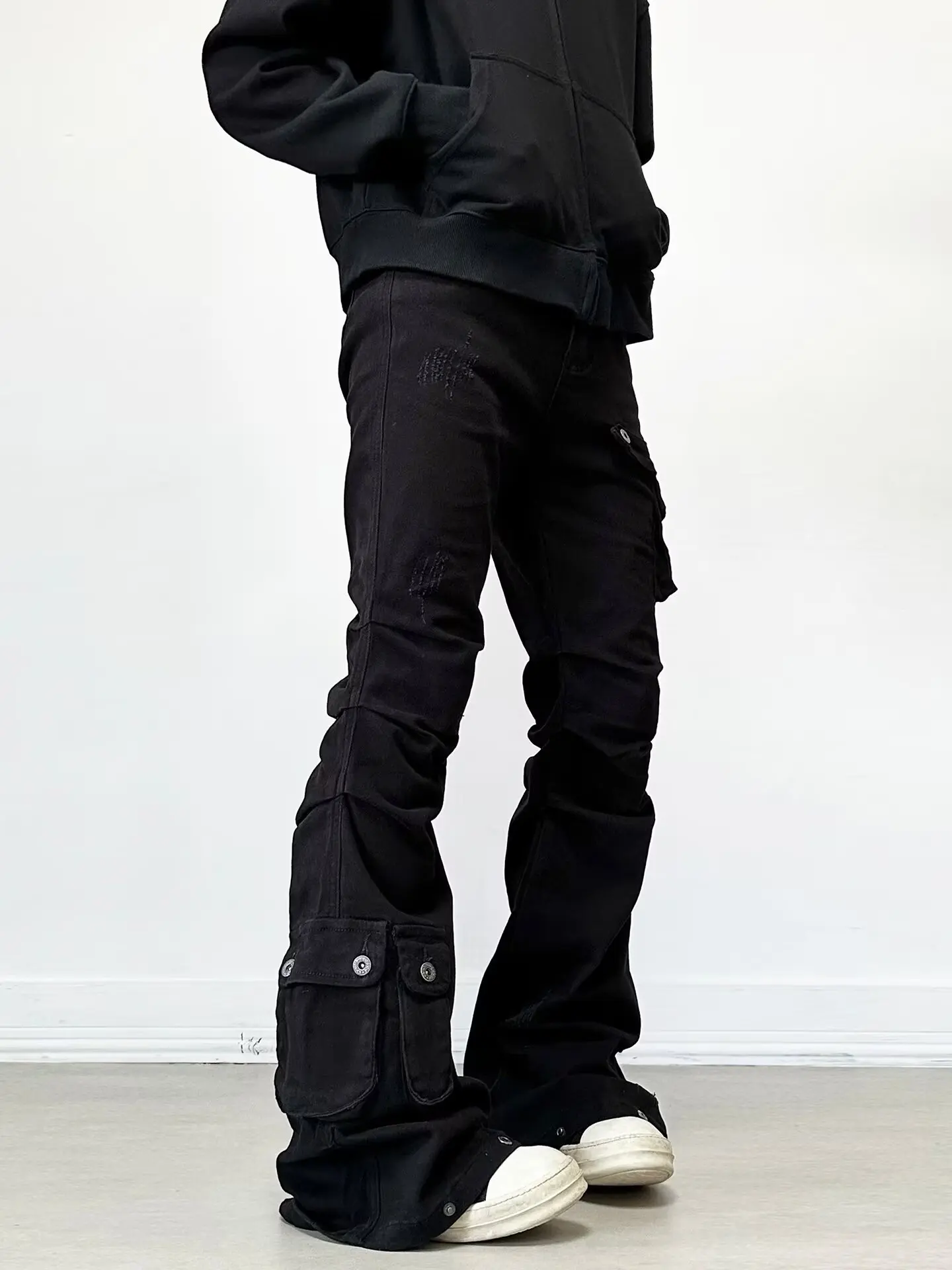 

Джинсы унисекс в стиле ретро, широкие брюки-клеш, индустриальный стиль, уличная мода, городская эстетика