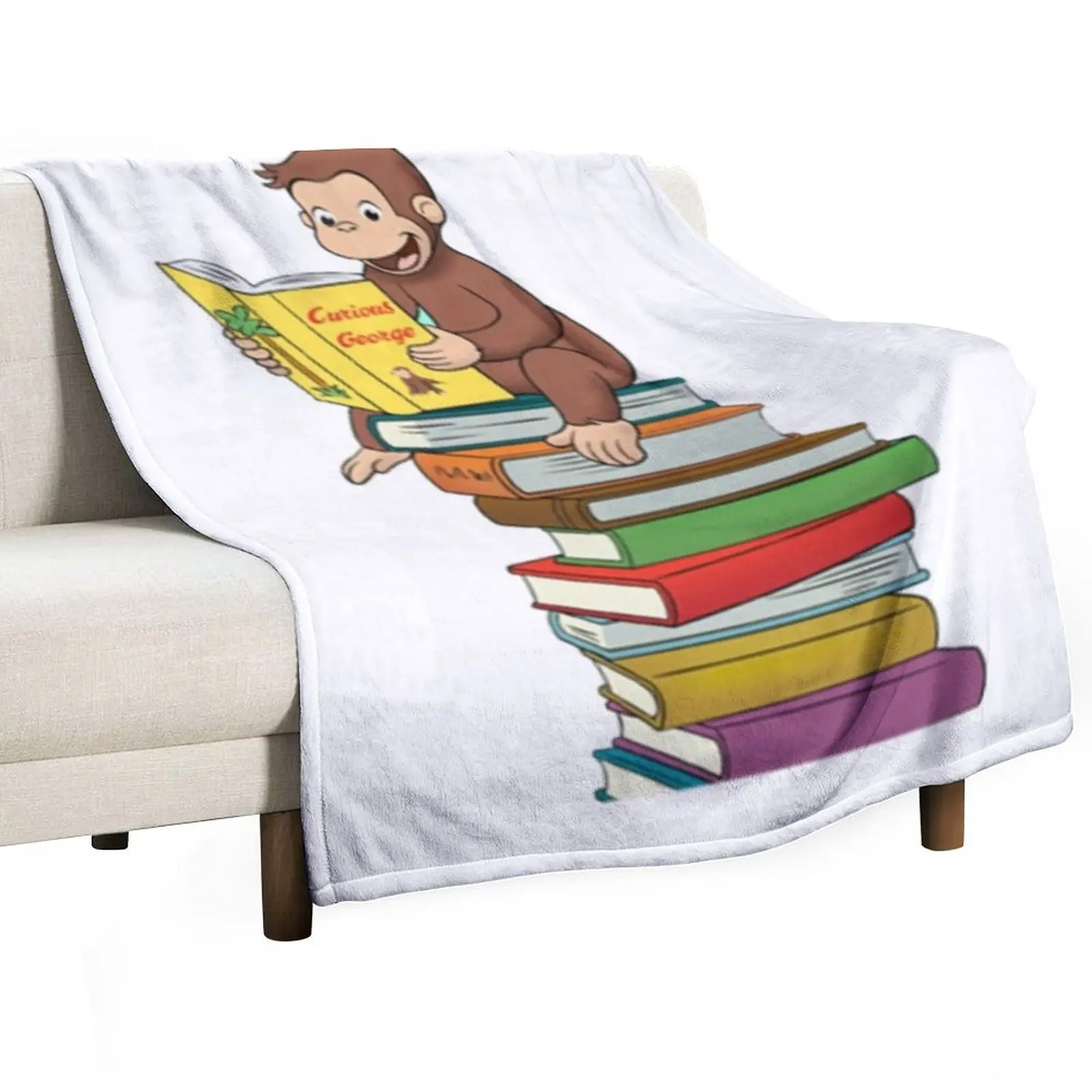 

Curious George Classic Throw Blanket halloween wednesday Picnic Personalized Gift Blankets
