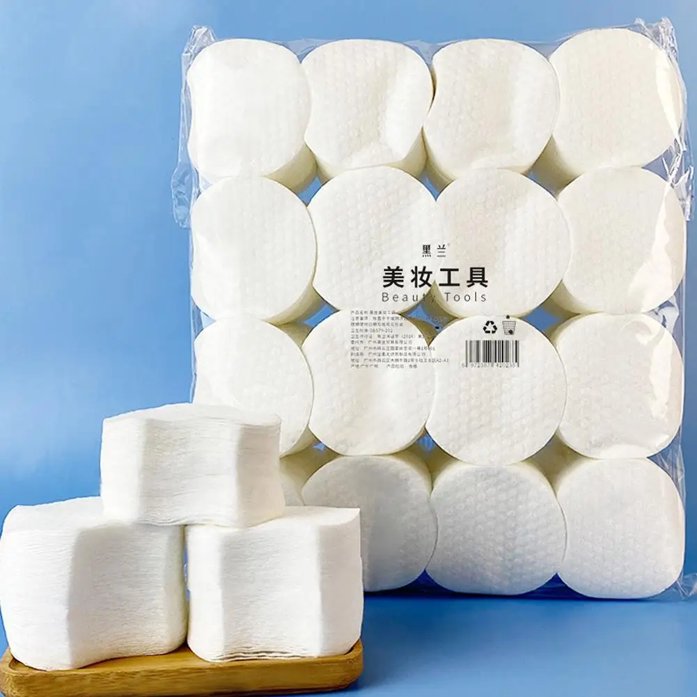 300 stücke/600 stücke Einweg-Make-up-Baumwoll tücher Soft Remover Watte pads Gesichts puff Watte pads Reinigungs papier Wischt uch Kosmetik pads