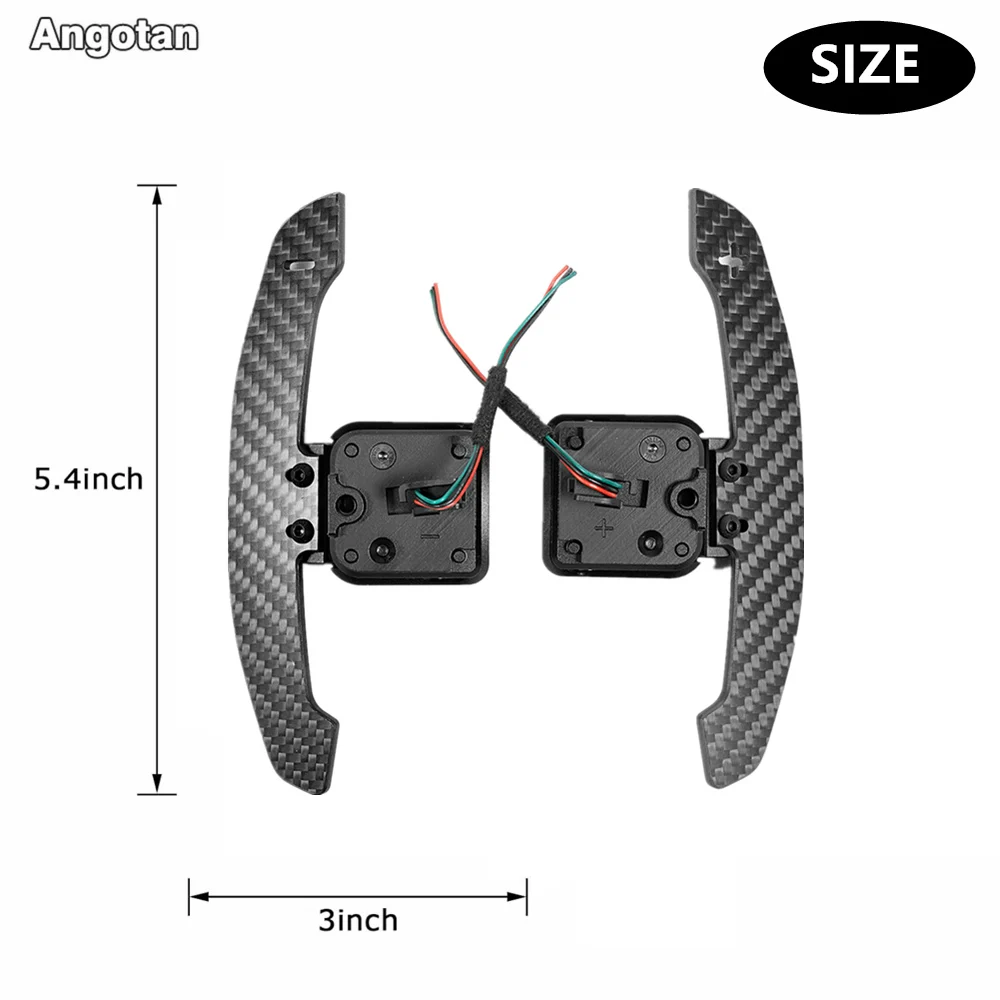 Extensiones de palanca de cambios de paleta de volante magnético de fibra de carbono para Audi A1, A2, A3, A4, A5, A8, Q2, Q3, Q4, Q5, Q7, Q8, S1, S2, S3, S4, S5, SQ5