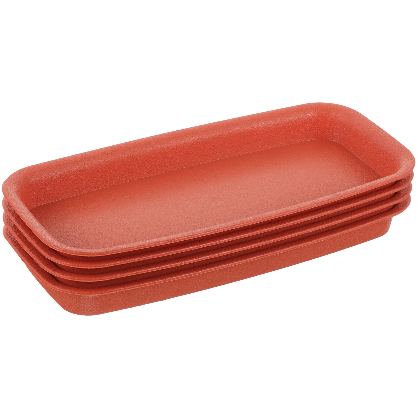 

4Pcs Plastic Plant Trays Longtime Service Indoor Outdoor Use Prevent Water Leakage Protect Furniture Plant Saucers