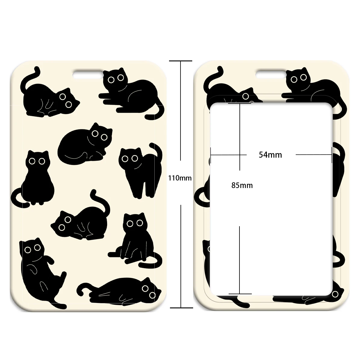 Black Cats Cute Lanyards for Key Chain ID Card Pass Hang Rope Lariat Lanyard Keychain Key Ring Badge Holder