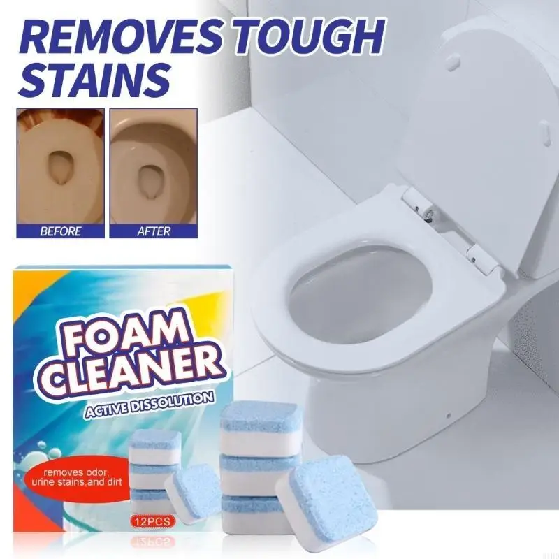 

12pcs/box Toilet Foam Cleaner Effectively Remove Yellow Dirt Odors Multifunctional Toilet Cleaning Agent