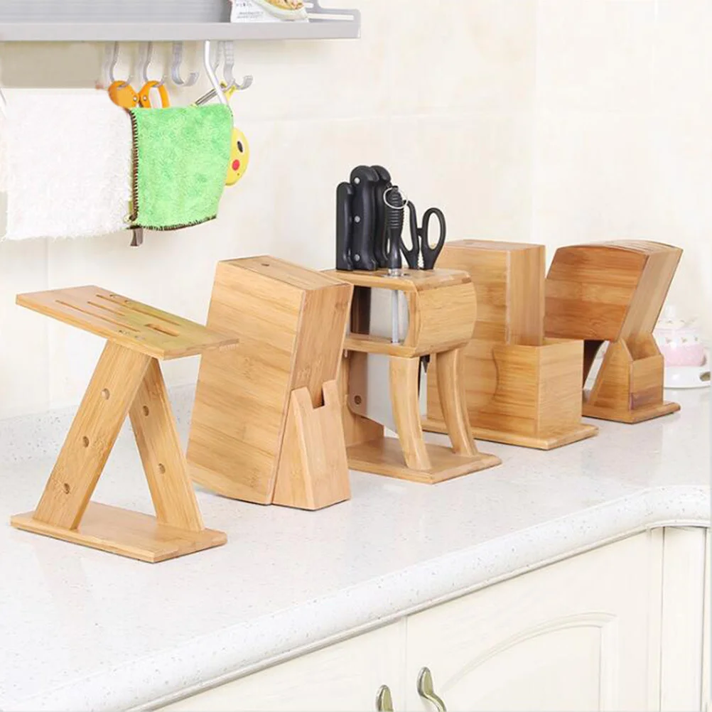 

Premium Bamboo Knife Storage Rack Eco-Friendly Material for Organized Neat Kitchen Space Bamboo Holder Kitchen Rack