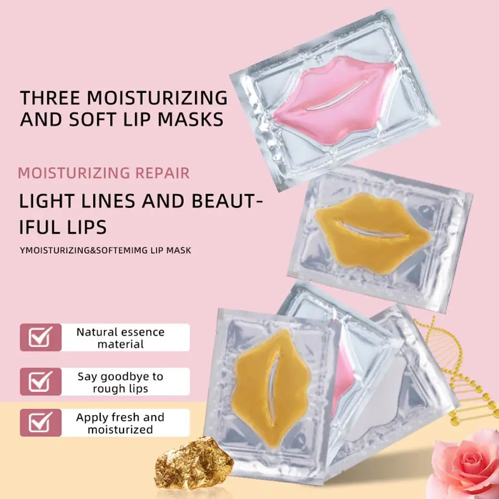 Collagen Lip Mask Moisturizing Nourishing Lip Diminishing Hydrating Lip Lips textures Improving Lip Plumper Pad Care Lip Co K5M7