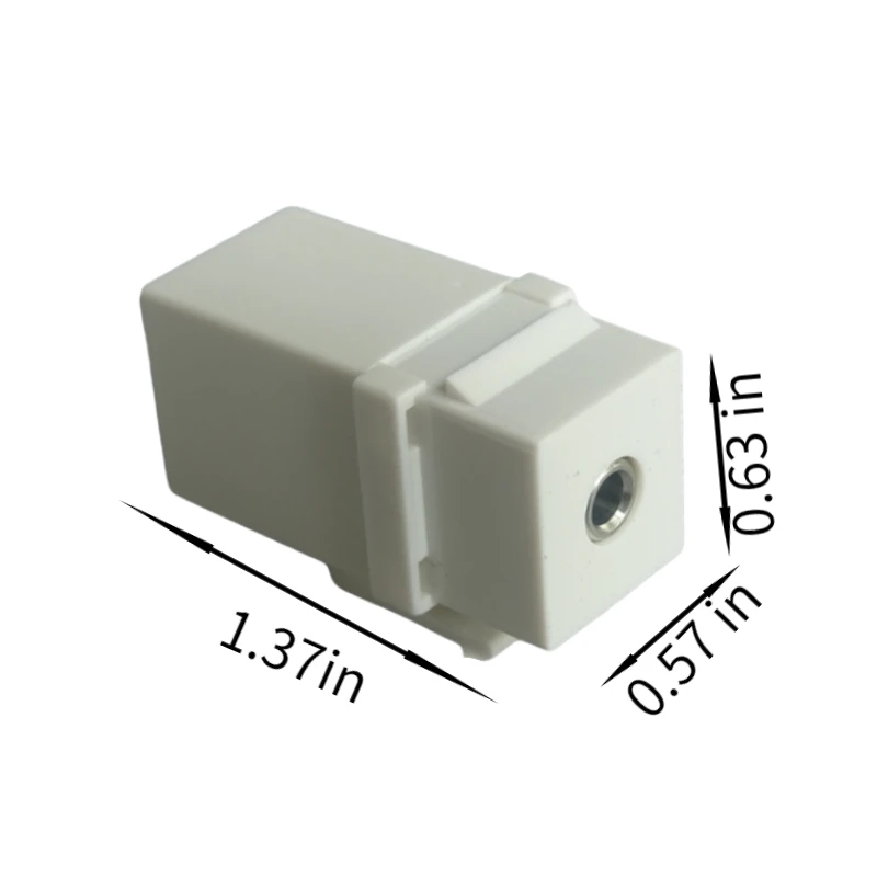 Conector hembra a hembra de audio para auriculares, dispositivo con hebilla para instalación en panel de pared, blanco y negro, 3,5, 5 unidades