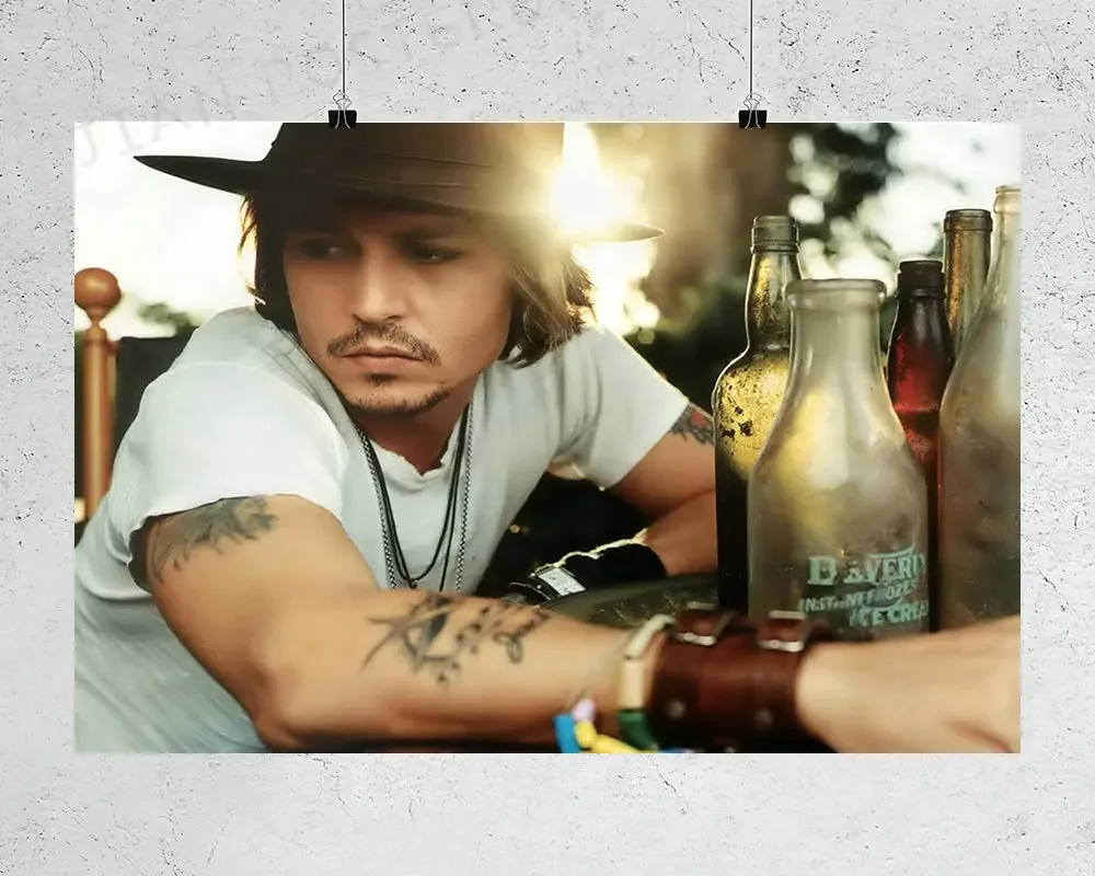 H427 Silk Poster Home Decoration Johnny Depp Movie Man Star 01 Wall Art Christmas Gift