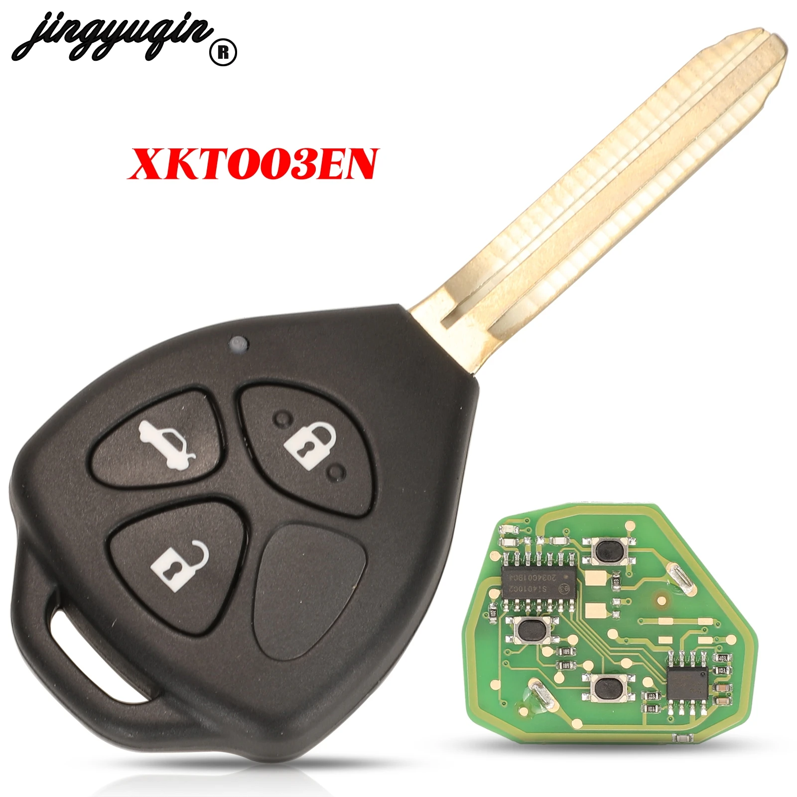 

jingyuqin Xhorse XKTO03EN VVDI Wired Universal Remote Car Key 3 Buttons For Toyota Style For VVDI2 Key Tool English Version