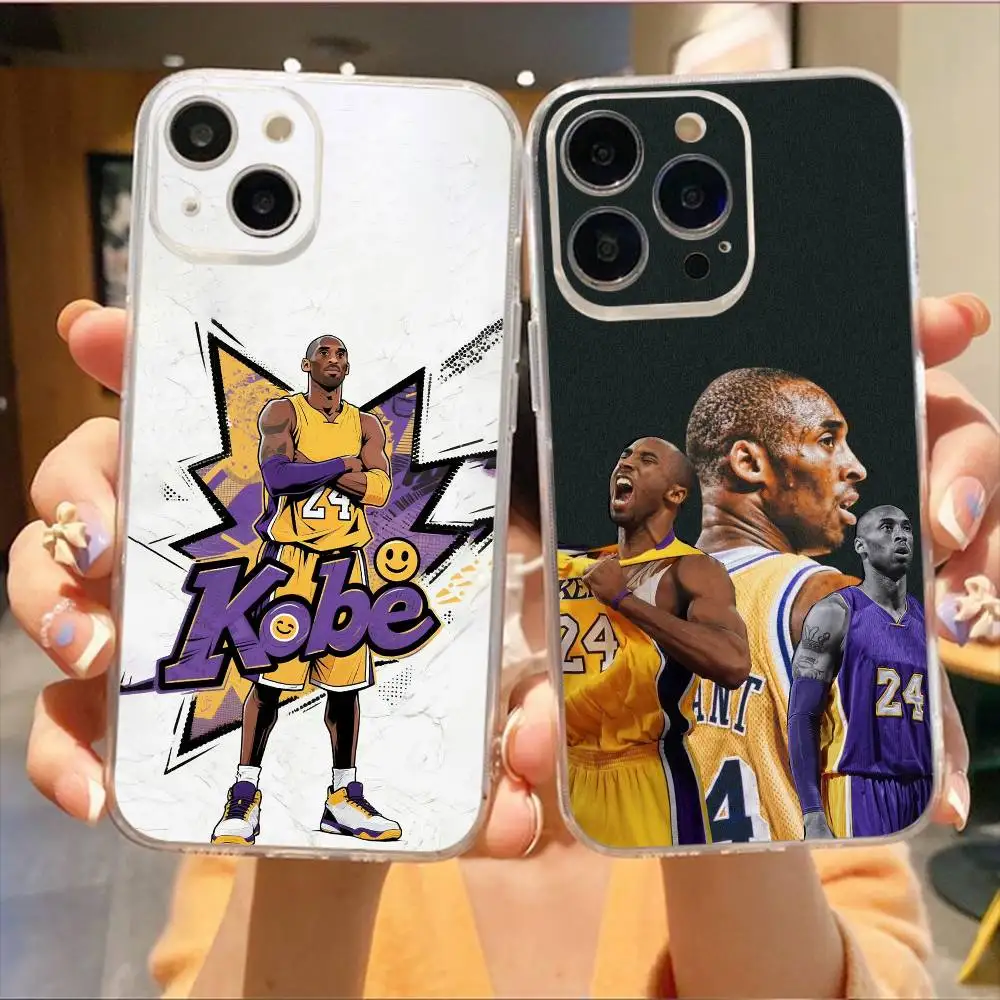 Basketball K-Kobe B-Bryant 24 Phone Case For iPhone17,16,15,14,13,12,11 Plus,Pro Max Soft Transparent Cover