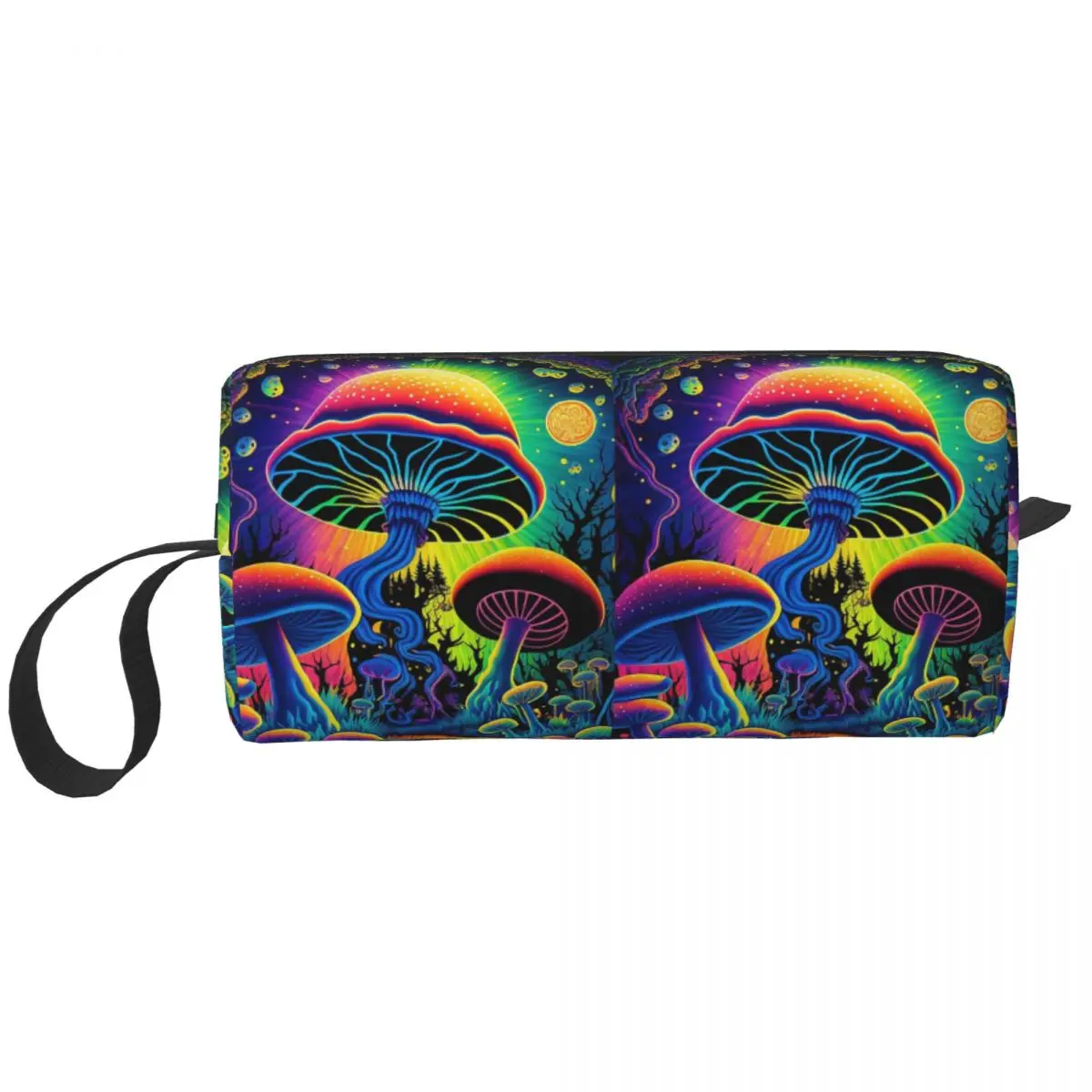Psychedelic Magic Glowing Mushrooms 3 Pencil Case for Boy Girl Pen Box Pencil Bag Stationery Supplies Women Cosmetic Bag