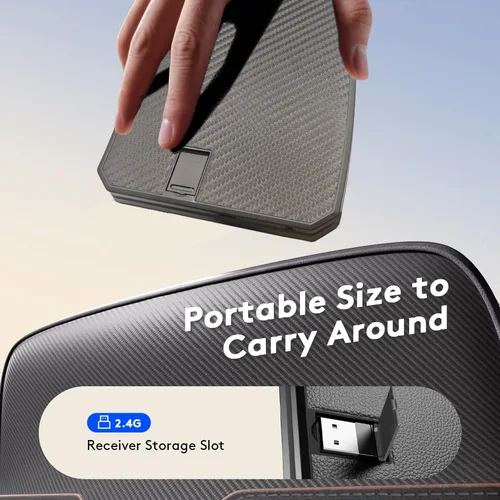 Imagen 2 del producto Jomaa Teclado plegable ergonómico Teclado Bluetooth plegable portátil dividido Diseño de 6 filas con ranura USB para computadora iPhone iPad