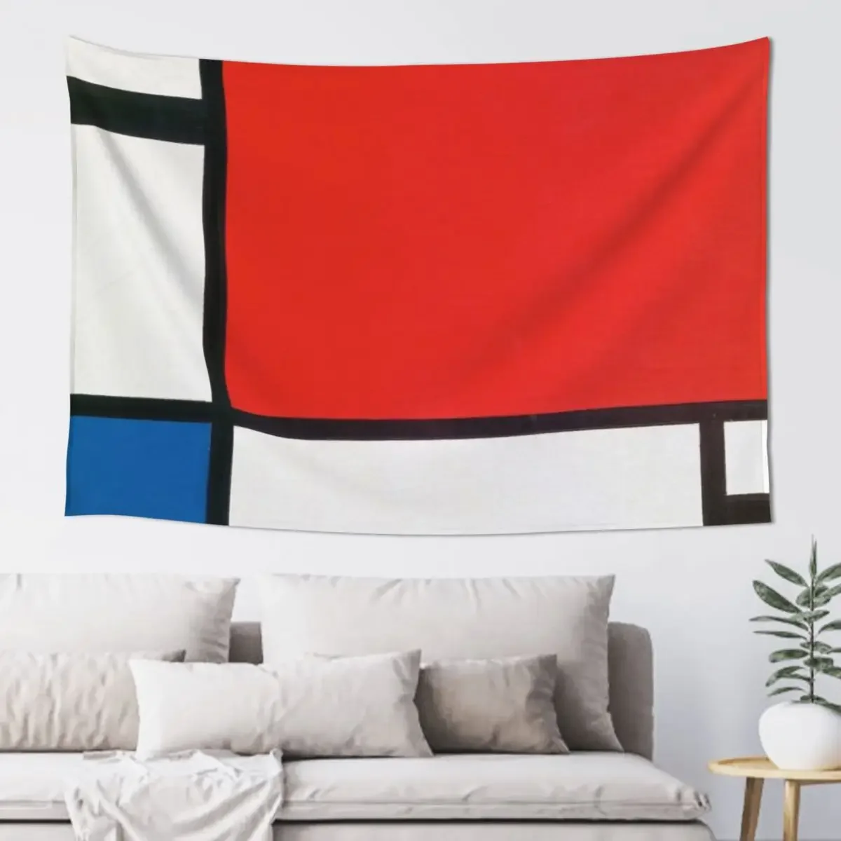 

Composition II in Red Blue and Yellow by Piet Mondrian (1930) Tapestry Wall Hanging Room Decor Cute Tapestry