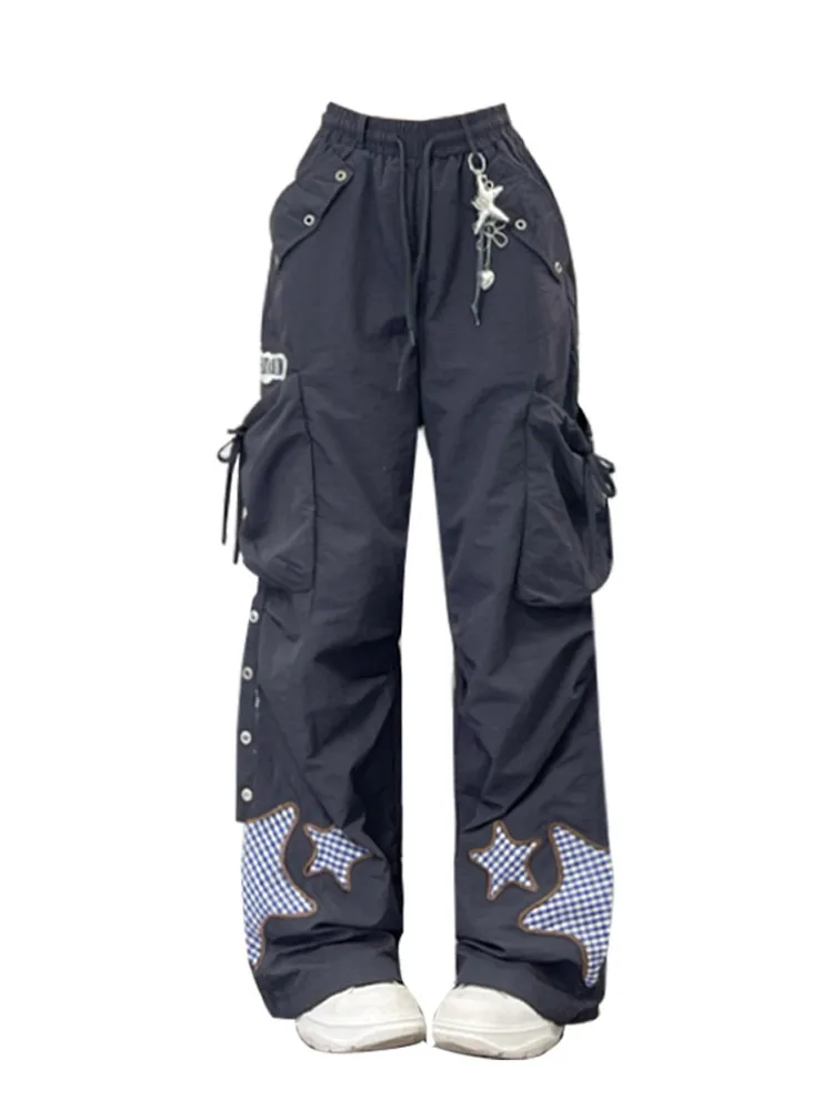 Plones de Trabajo Casus para Mujer con Diseño de s y Múltiples Bolsillos, Plones Anchos y Hoados, Estilo...