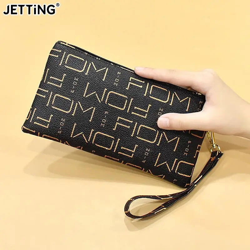 Women Long Casual Wallet Letter Litchi Grain PU Leather Lady Zipper Phone Pocket Credit Card Holder Female Purse Coin Money Bag