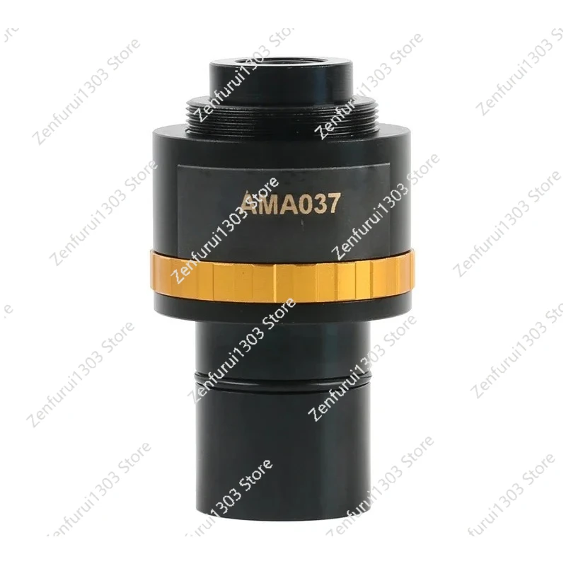 AMA037 050 075 100 Adjustabl Microscope Eyepiece Connector 23.2mm To C Mount Adapter Lens For Stereo Microscope Video Camera