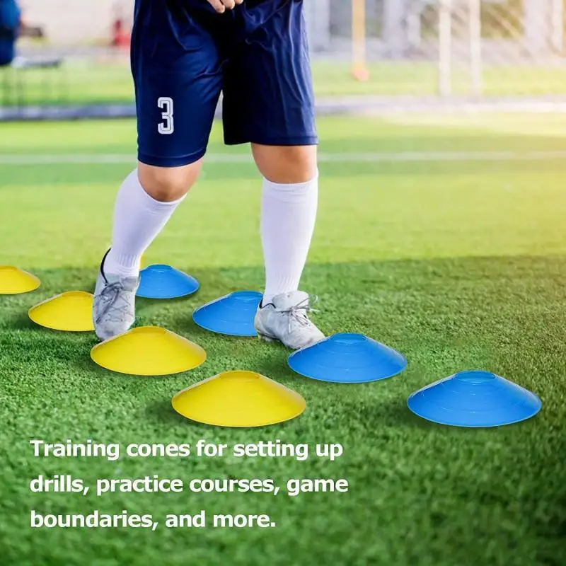 10/5PCS Soccer Cones Football Training Equipment Pro Disc Cones Cross Track Agility Exercise Obstacles Avoiding Sport Training