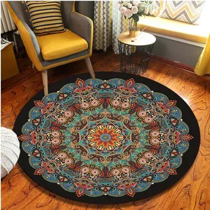Runde Blumenmandala Teppich für dekorative Hausdekoration, Wohnzimmerteppiche und Schlafzimmer, Stuhlkissen 10 Hauptverkäufe Mandala Teppich - №9