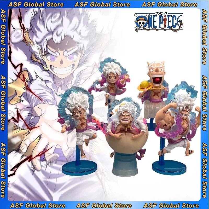 

12cm New ONE PIECE Anime Figure Luffy Peripheral PVC Model Cute Q Version Scene Statue Desktop Ornaments Birthday Gifts Toys