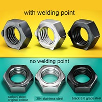 2/20pcs M3 M4 M5 M6 M8 M10 M12 M14 M16 304 Stainless Or Carbon Steel Hexagon Hex Stud Spot Weld Nut No Solder Point Welding Nut