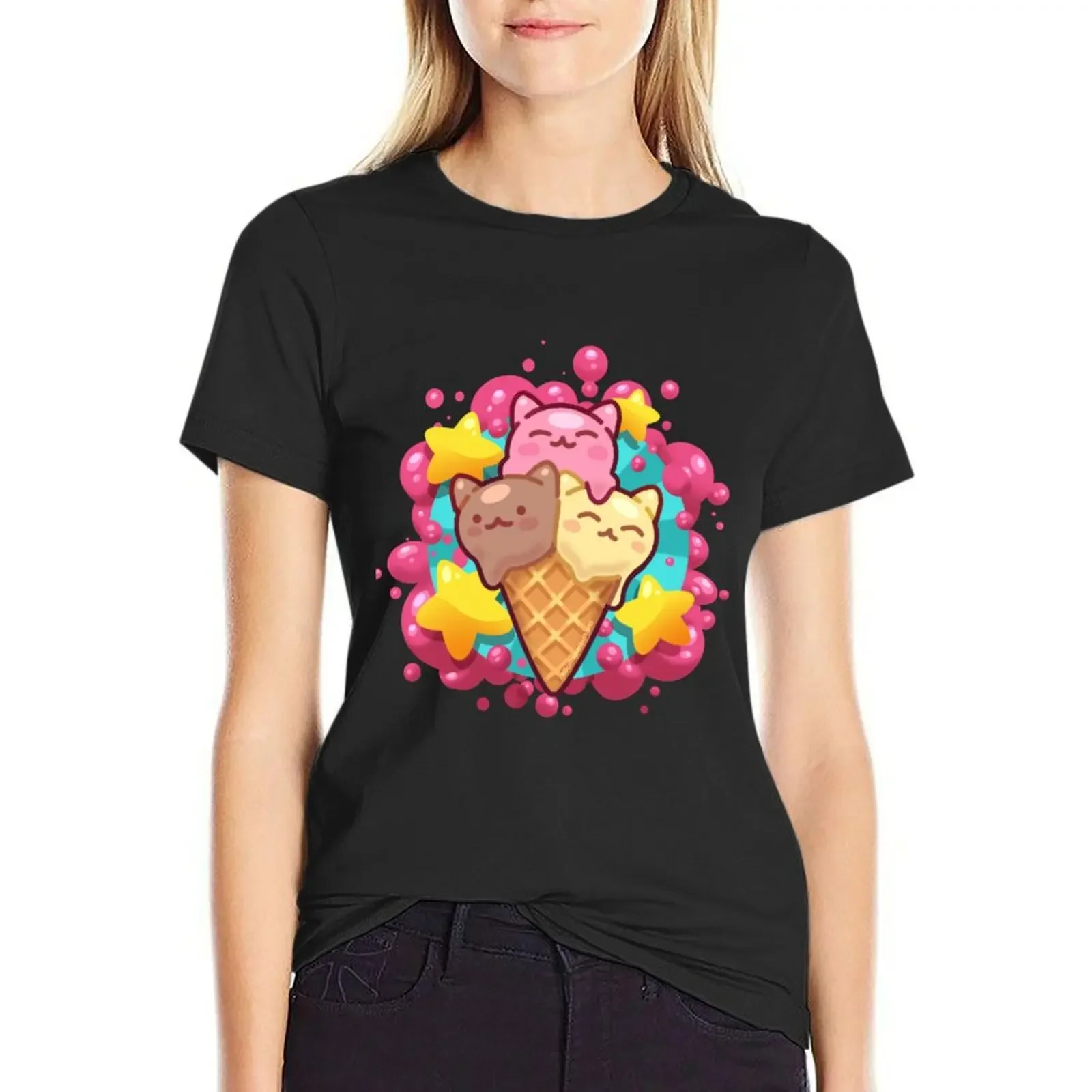 

Meowpolitan Cone T-Shirt customs design your own shirts graphic tees funnys tshirts for Women