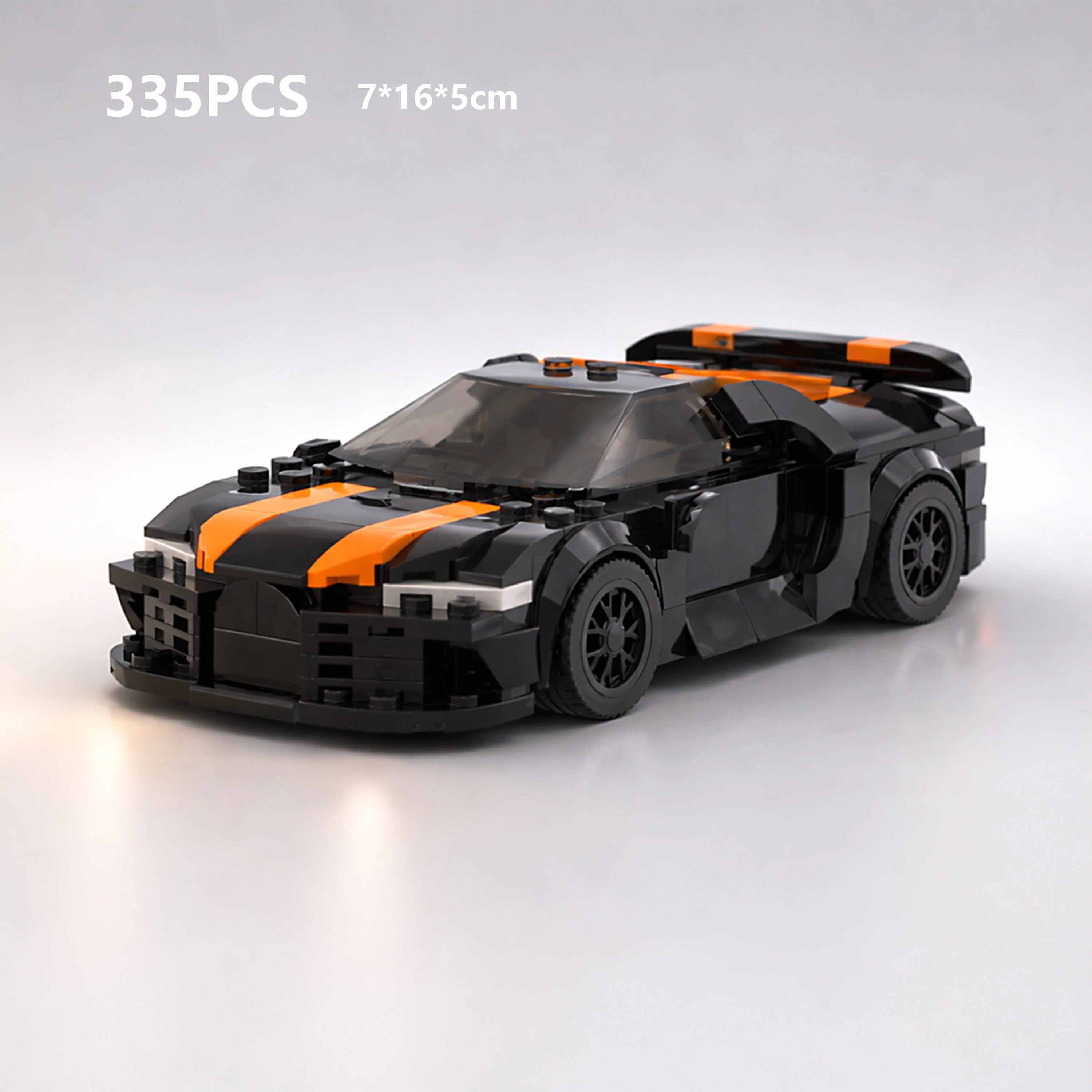 

MOC Chiron Style Super Sports Hypercar 344PCS 8 Stud Wide Small Bricks Building Blocks Model Speed Series Assembly Toy Gift