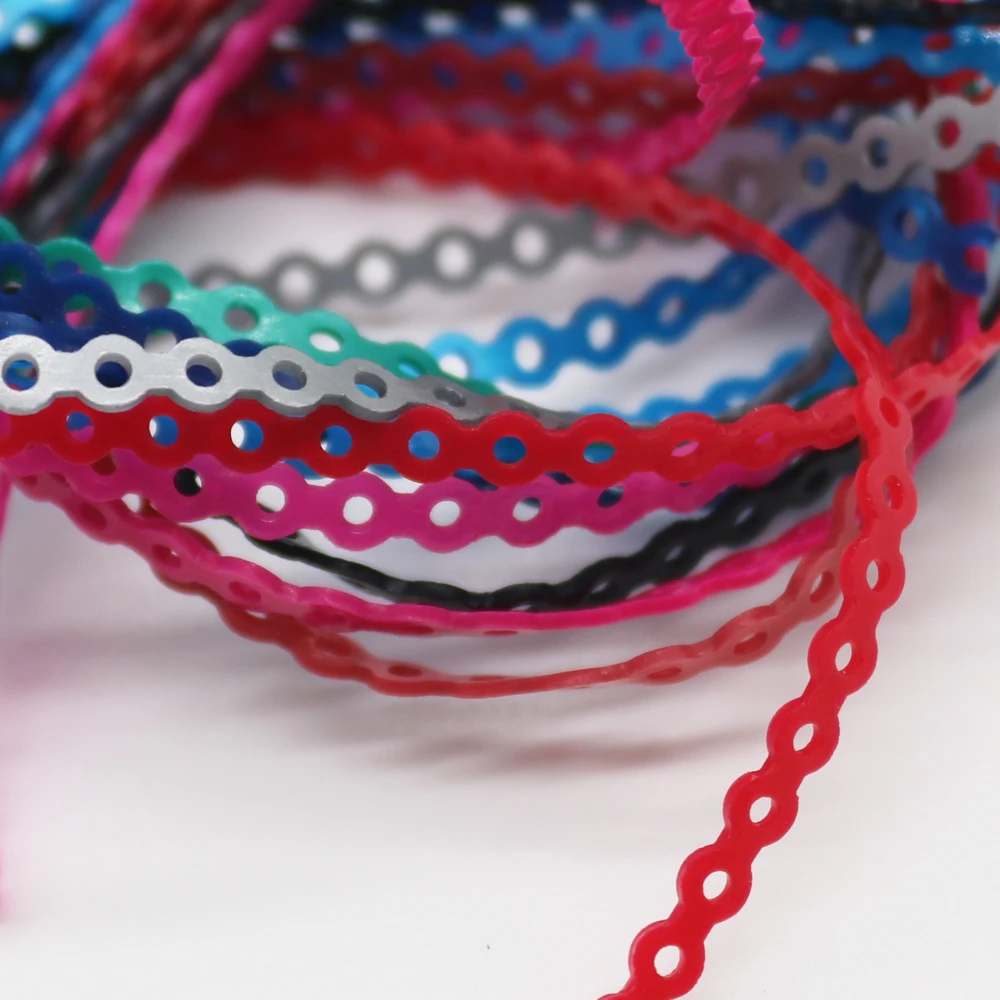 1Paket 10Stik/Paket Rantai Ortodontik Power Chain 20cm Grosir