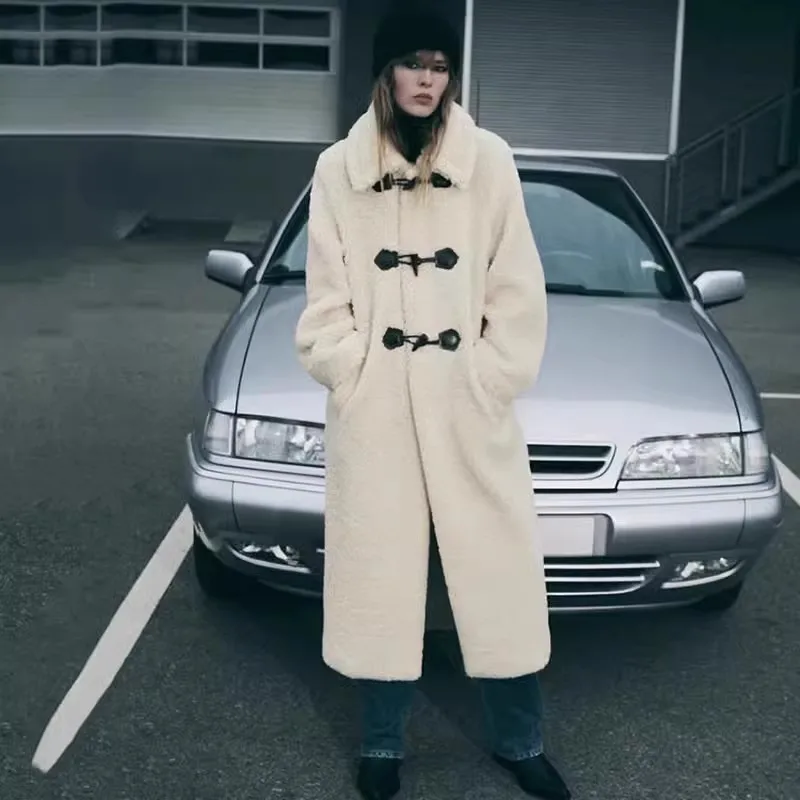 

Женское пальто из меха ягненка Thiened, осеннее новое пальто с веревкой и узлом Bule Fce Jaet TR, брендовая свободная длинная ветровка све